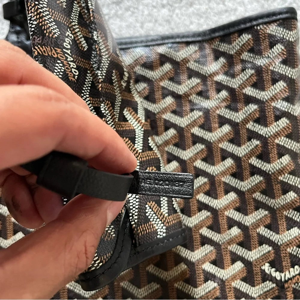 GOYARD Saint Louis Black Monogram Coated Canvas Tote Bag